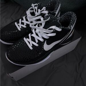 Nike Zoom Kobe 6 Protro Mambacita Black and White Athletic Sneakers
